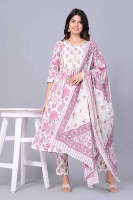 Pink cotton printed kurti 4
