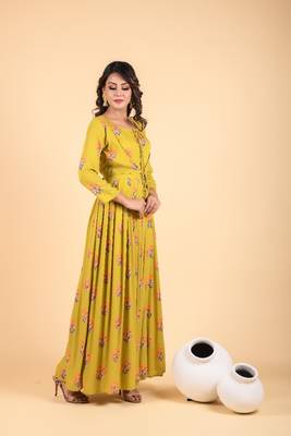 Green empire ethnic dress 1