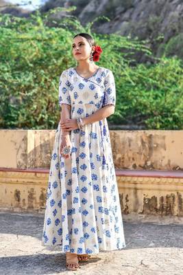 Off white empire ethnic dress 1