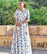 Off white empire ethnic dress