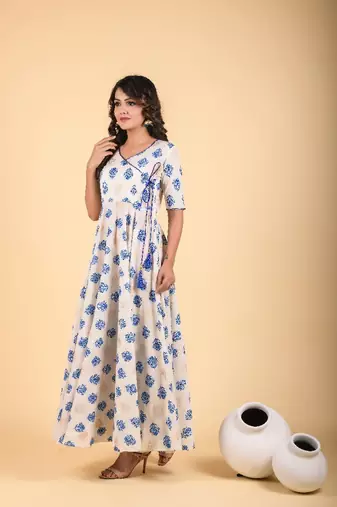 Off white empire ethnic dress