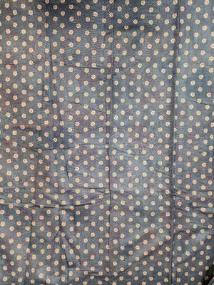 Aqua Blue Cotton Blend  Digital Printed Saree With Blouse  4