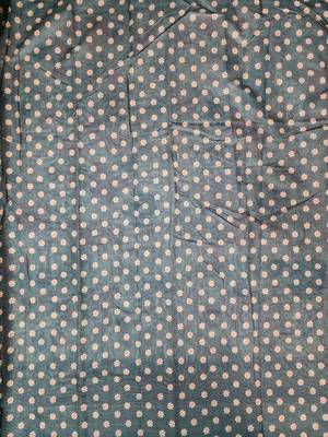 Aqua Green Cotton Blend Digital Printed Saree With Blouse  4