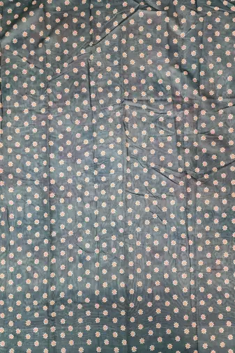 Aqua Green Cotton Blend Digital Printed Saree With Blouse 