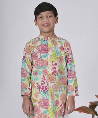 Pink fern kurta set 2