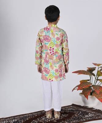 Pink fern kurta set 4