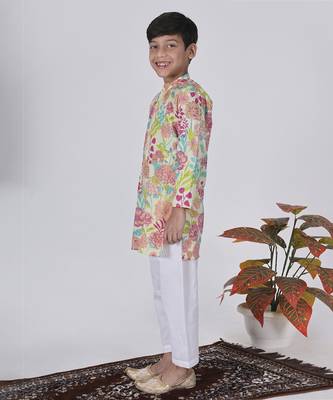 Pink fern kurta set 5