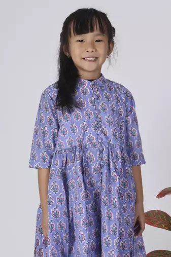Lavender orchid kurta set