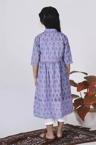 Lavender orchid kurta set