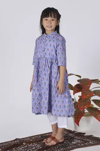 Lavender orchid kurta set