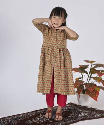 Green bamboo kurta set 2