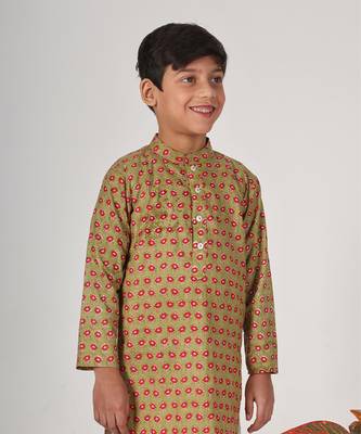 Green moss kurta set 2