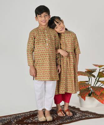 Green moss kurta set 3