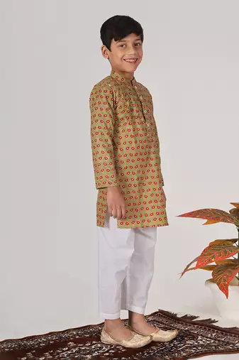 Green moss kurta set