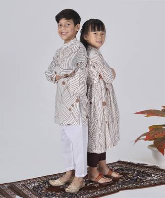 Brown mocha kurta set 2