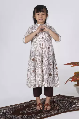 Brown mocha kurta set