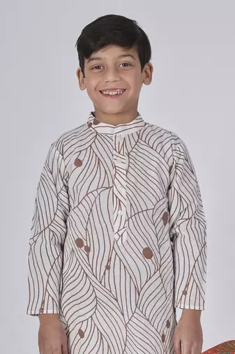 Brown clay kurta set