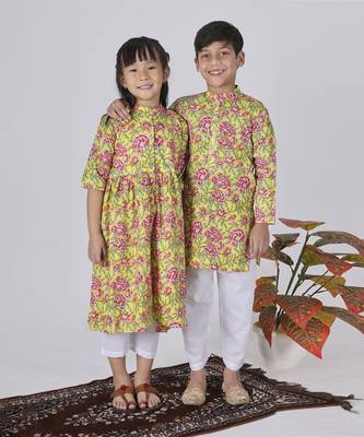 Yellow lemon kurta set 3