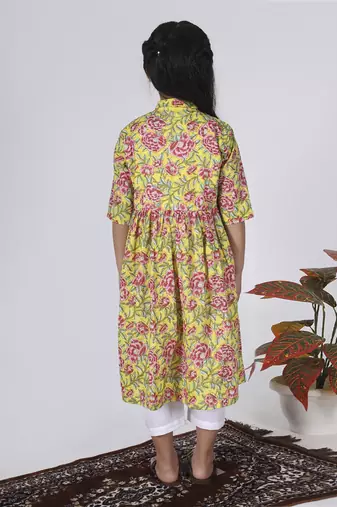 Yellow lemon kurta set