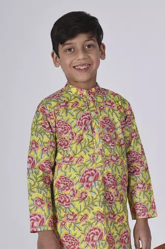 Yellow thyme kurta set