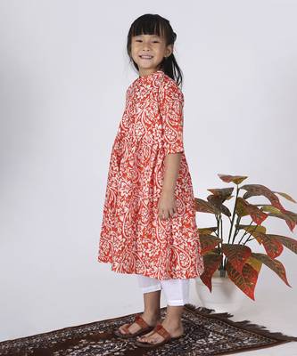 Orange poppy kurta set 5