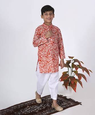 Orange yam kurta set 1