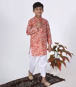 Orange yam kurta set