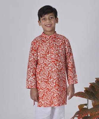 Orange yam kurta set 2
