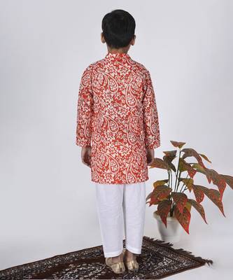 Orange yam kurta set 4