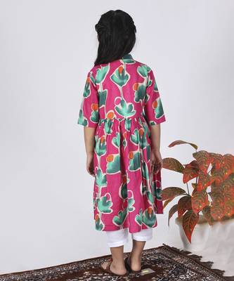 Pink peony kurta set 4