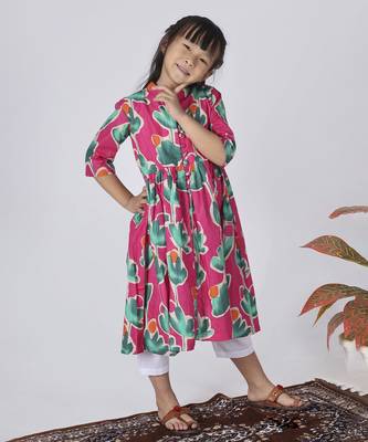 Pink peony kurta set 5