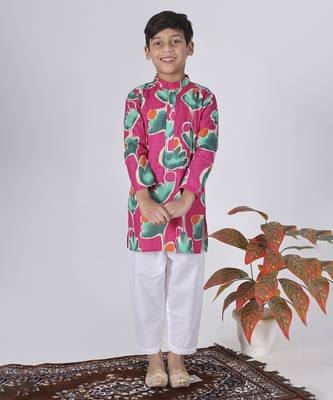 Pink taffy kurta set 1