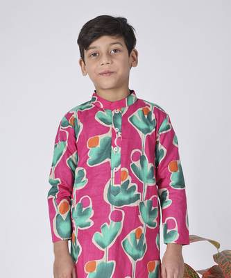 Pink taffy kurta set 2