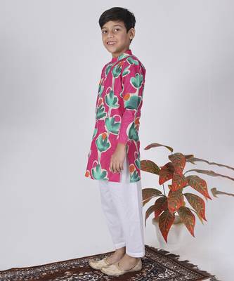 Pink taffy kurta set 5