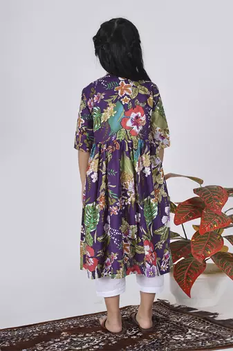 Purple grape kurta set
