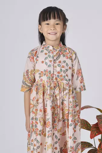 Beige sepia kurta set
