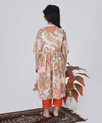 Beige sepia kurta set 4