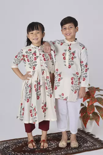 White coconut kurta set
