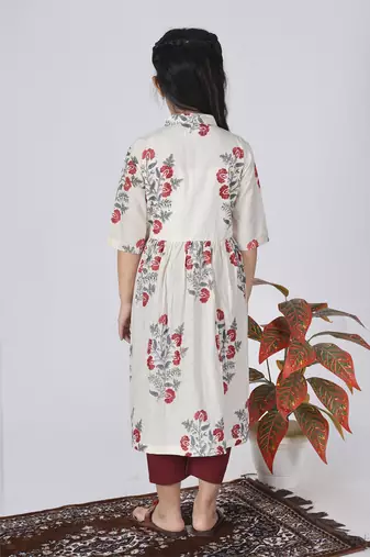 White coconut kurta set