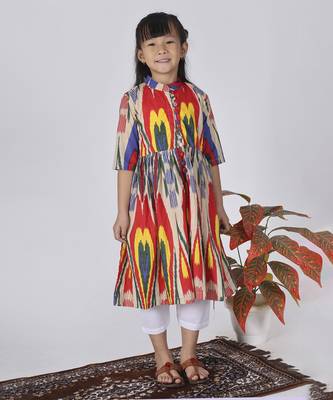 Multicolor peacock kurta set 1