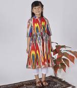 Multicolor peacock kurta set