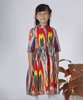 Multicolor peacock kurta set 2