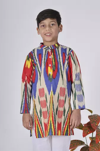 Multicolor fire kurta set