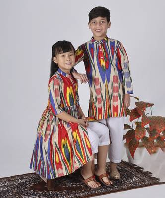 Multicolor fire kurta set 3
