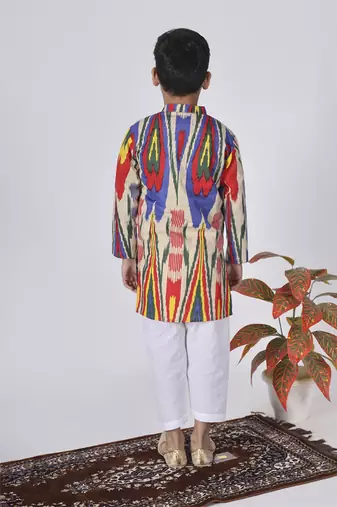 Multicolor fire kurta set
