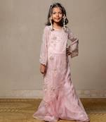 Slant cut embroidered kurta with palazzo