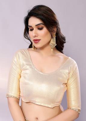 Purple embellished tissue  saree with blouse piece 5