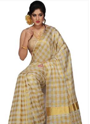 Selvamani tex kerala kasavu cotton saree with running blouse 4
