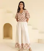 Ikat Print Jump Suit