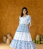 Azure Dress with Butterfly Sleeves